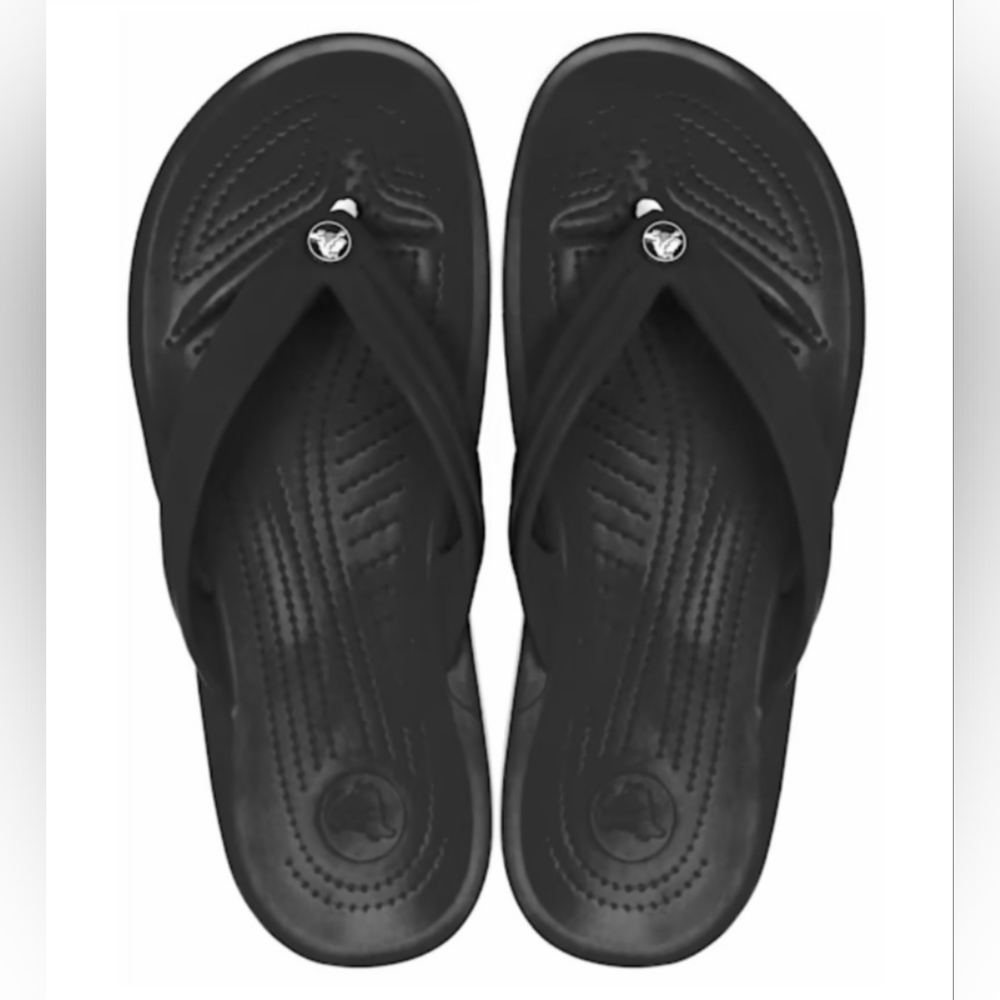NWT Crocs classic thong sandal flip flop unisex men's 9 women's 11 black